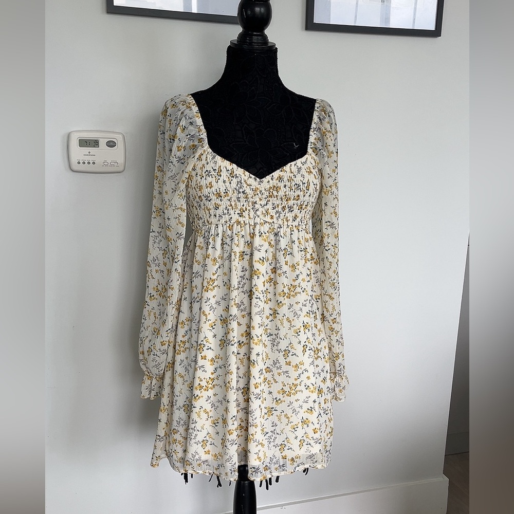 Double lined Flora Dress, Tie back
